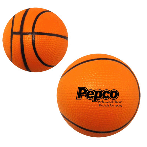 promotionakl PU foam stress ball, stress basketball reliever