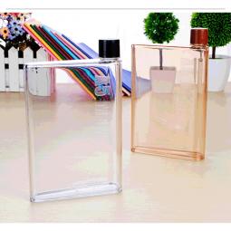 Promotional unique home, family eco friendly AS, ABS plastic, silicone water cups, cool and nice card shape cup, UP-MDPC002