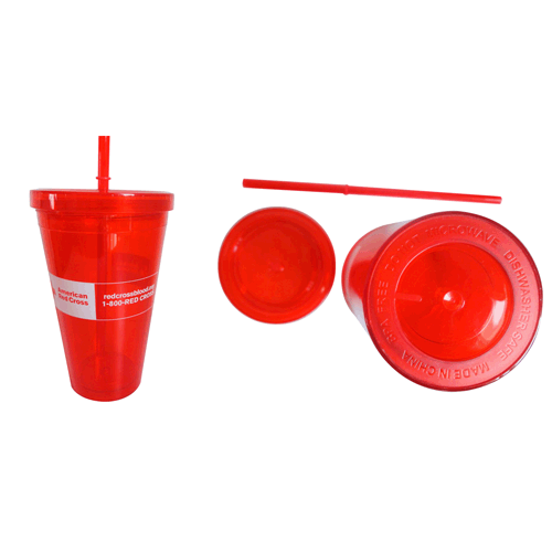 plastic double walled tumbler cup