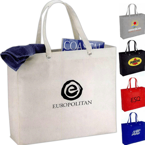 custom canvas promotional tote shopping bag