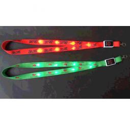 High Quality Custom Promotional Led Light Up Flashing Lanyard