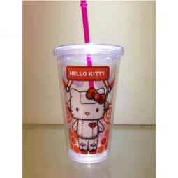 Custom 16oz/20oz/24oz plastic double walled tumbler cup with straw, promotional drinkware, gifts, UP-MDT001