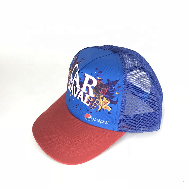 Custom Brand Polyester Mesh Snap Back Baseball Hats Caps